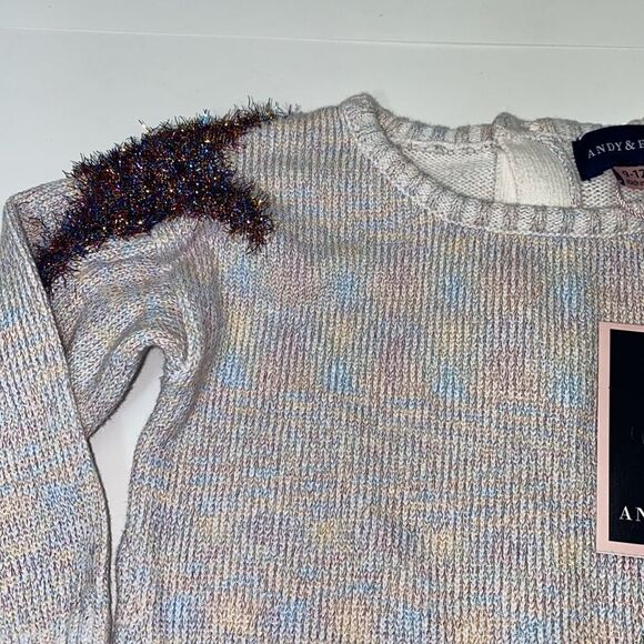 New Andy & Evan Girls Long Sleeve Sweater W/ Star - Picture 5 of 12